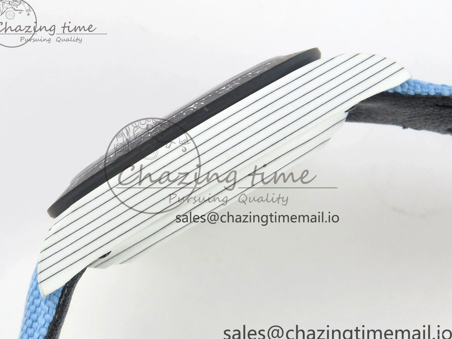 MiroTime 0403 Attractive Daytona DIW Carbon Case and Bezel DIWF Edition Black Dial on Blue Nylon Strap A 71